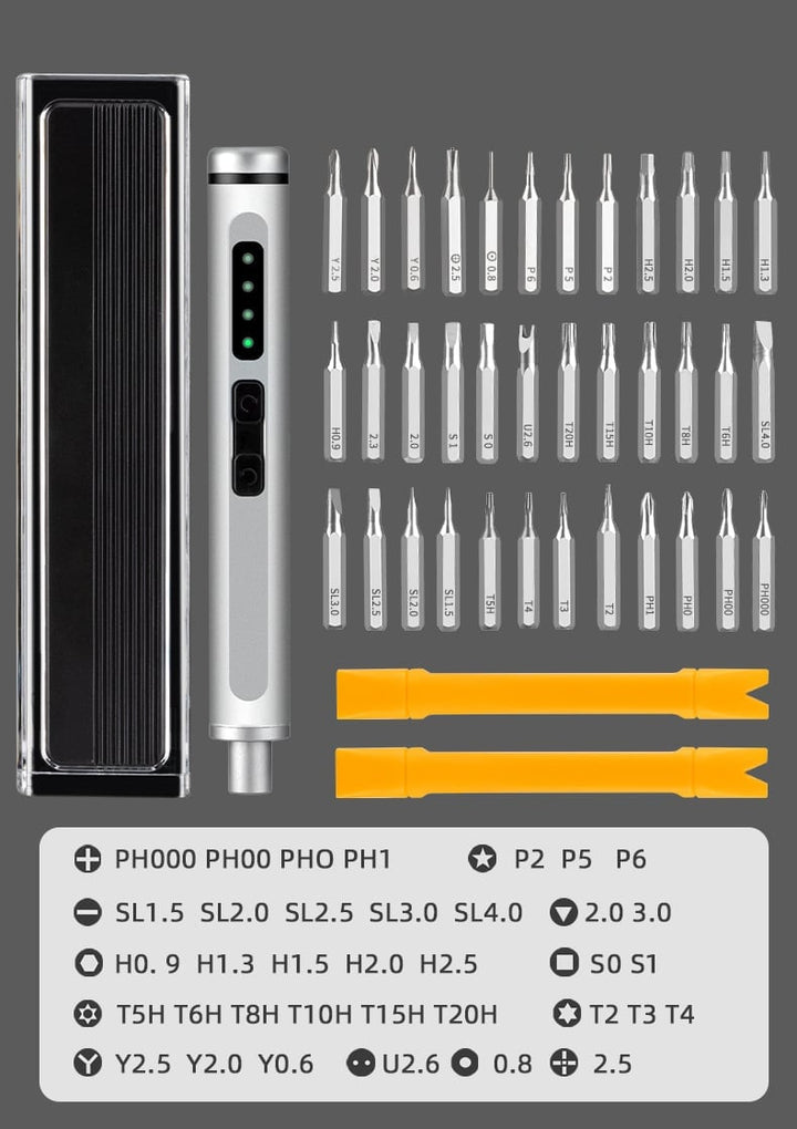 PowerGlide 40-in-1 Mini Electric Screwdriver — Perfect control for flawless, stress-free repairs | Bowlift