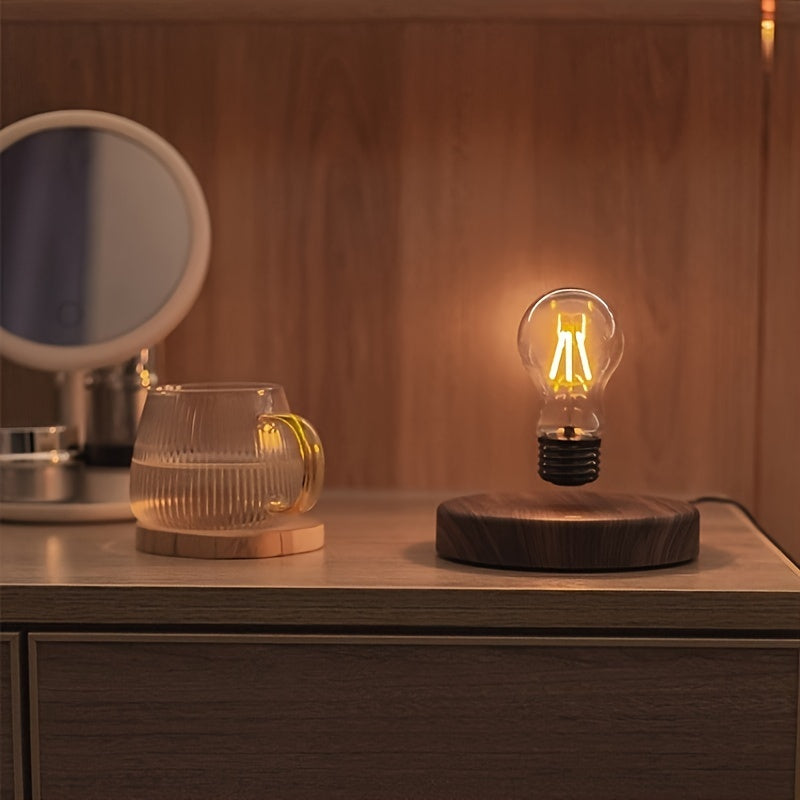 BowLift | Magnetic Levitation Light Bulb – Floating LED Desk Lamp with Rotating Bulb for Unique Home Décor and Creative Christmas Gifts