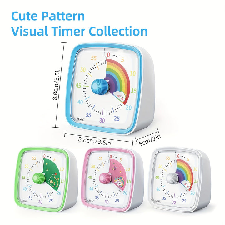 Rainbow Time Management Timer – Visual 60-Minute Countdown Timer for Study, Work, and Home | Bowlift