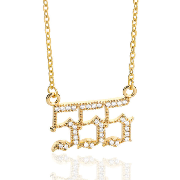 BowLift | Zirconia English Numbers Necklace – Seraphina