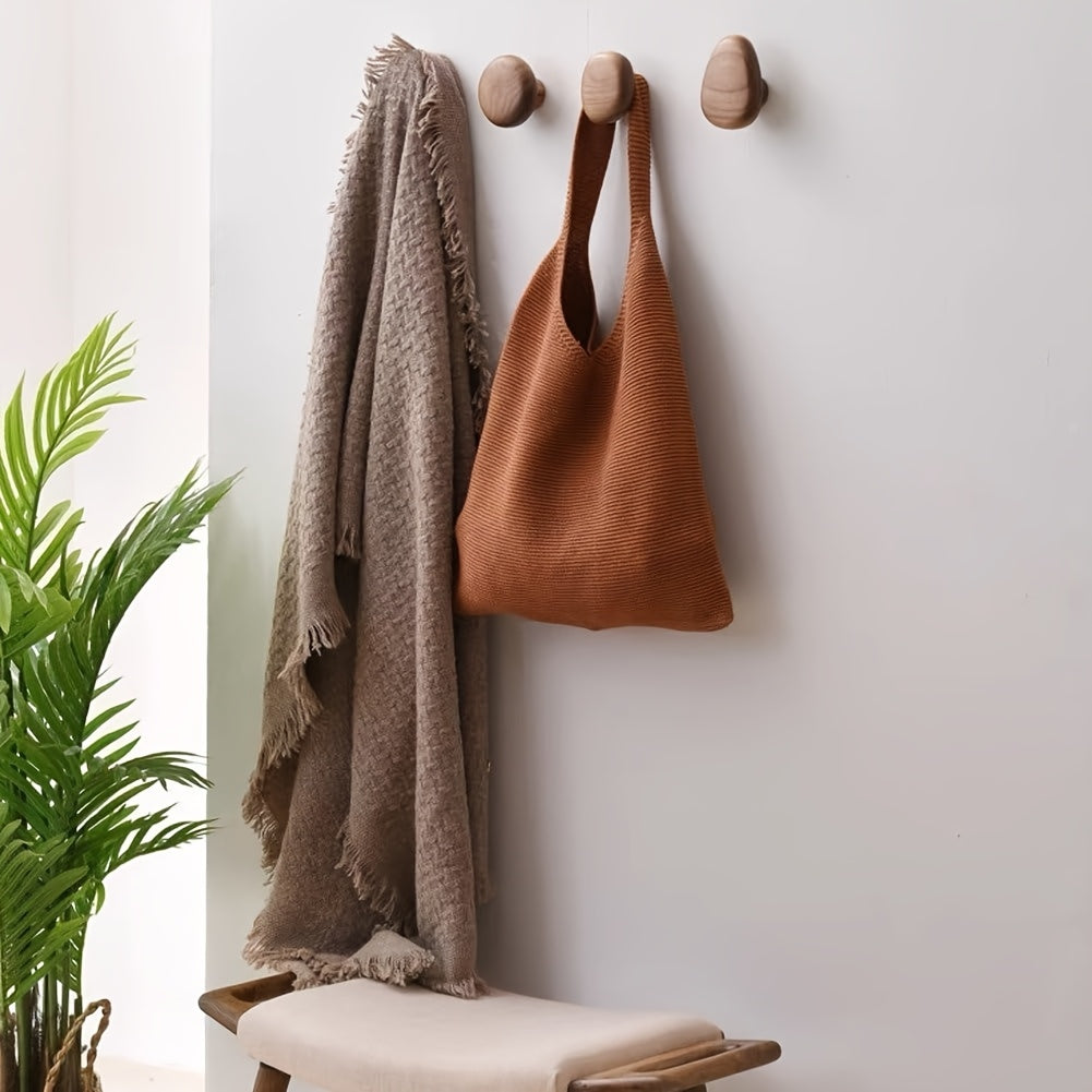 BowLift | WoodCraft Wooden Wall Hooks Set – Handmade design of walnut and beech wood