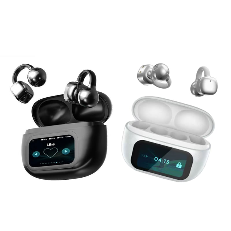 BowLift | Clip-On Ear LCD Full Color Touchscreen Audio Wireless Headphones