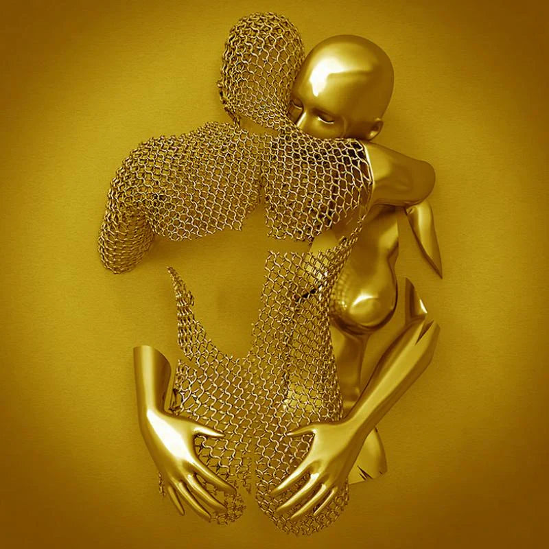 BowLift | Love Canvas with Elegant Metal Figure in Modern Design