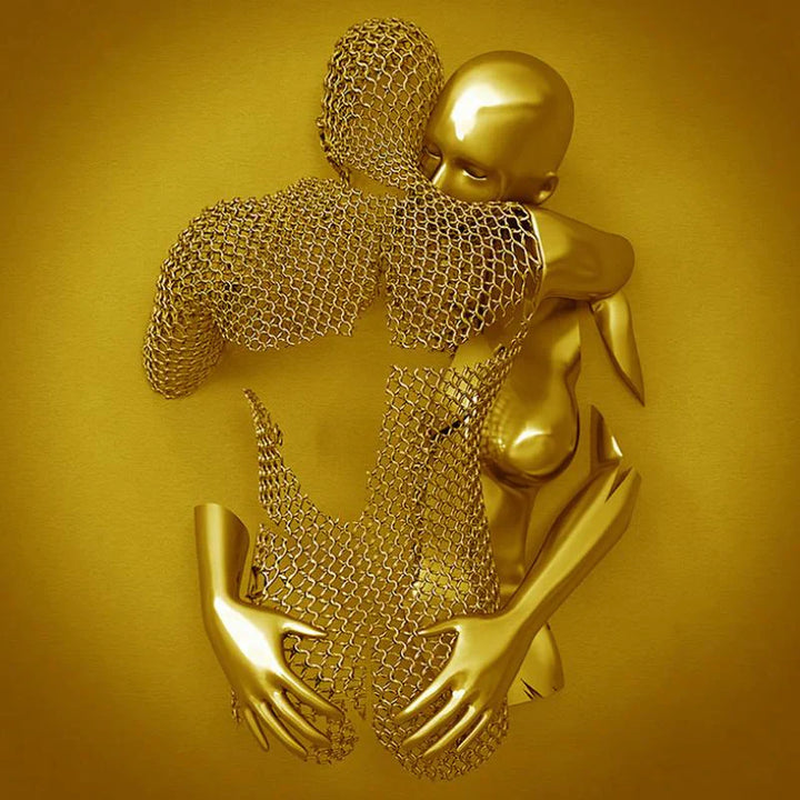 BowLift | Love Canvas with Elegant Metal Figure in Modern Design