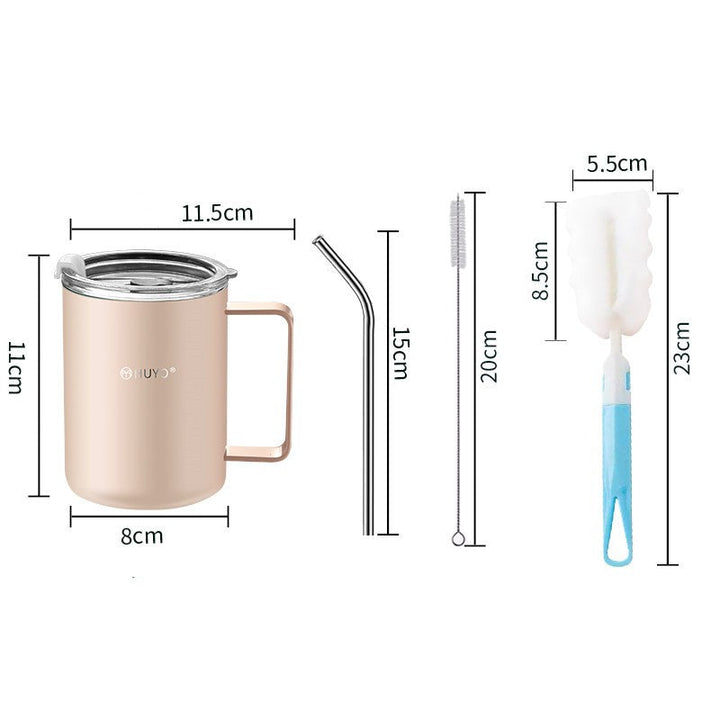 BowLift | Stainless Steel Travel Mug with Leakproof Lid and Straw, for Home, Office, Driving