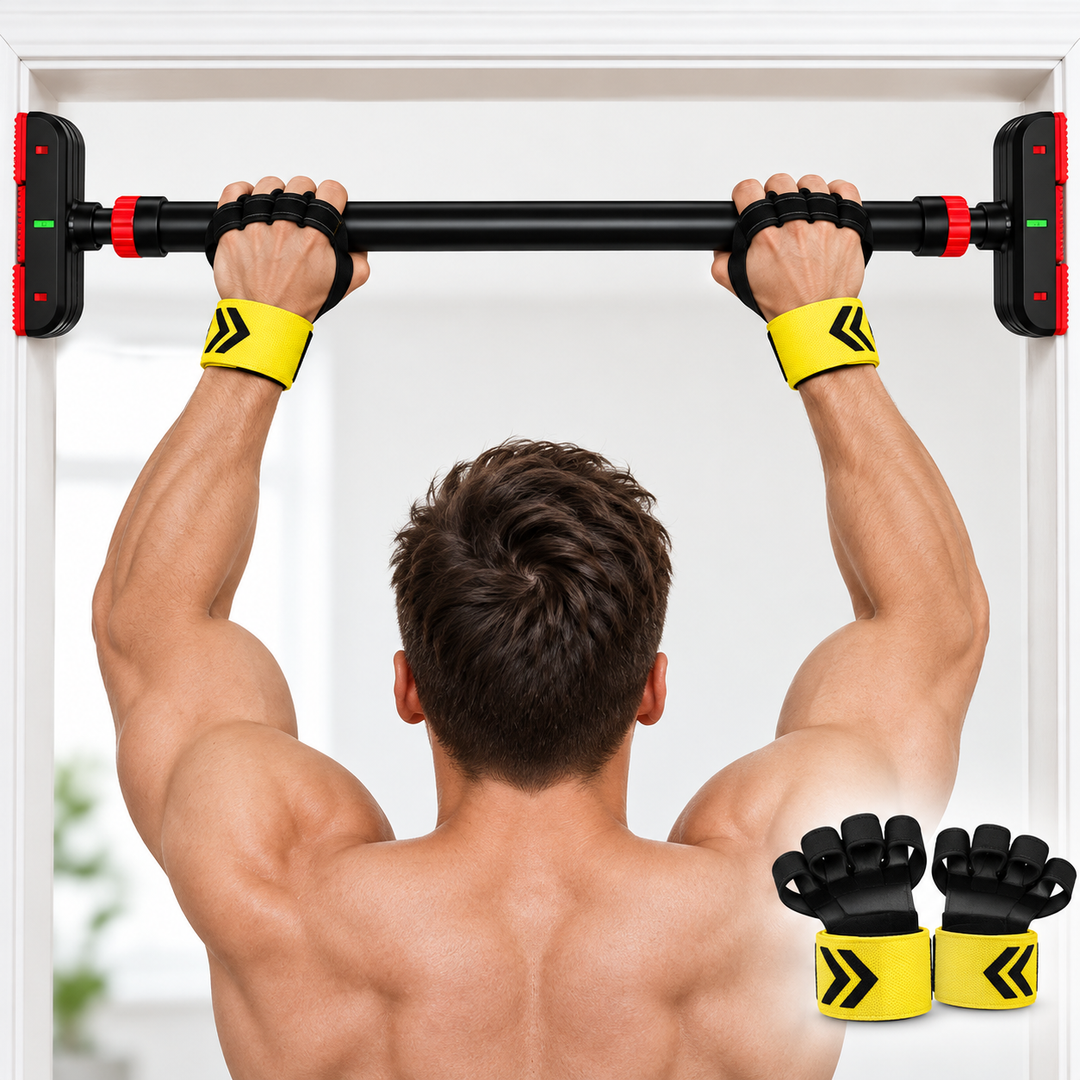 Adjustable Doorway Pull-Up Bar with Safety Level Bowlift
