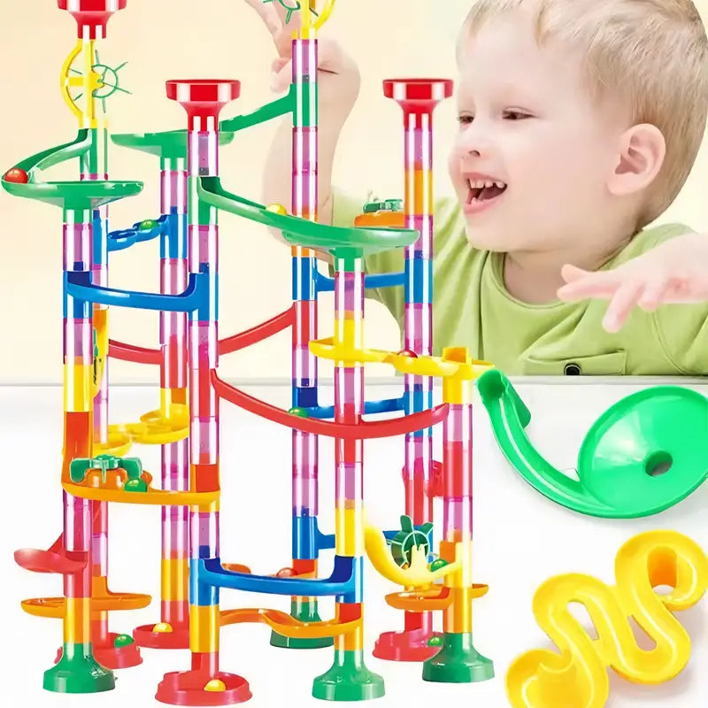 BowLift | Building Block Marble Run Pillars Playset