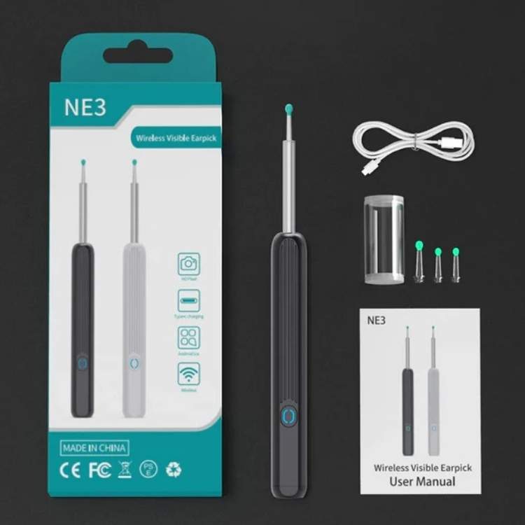 BowLift | EarScope Pro Ear Wax Removal Kit | High-Resolution Camera & LED Lights for Safe Home Use