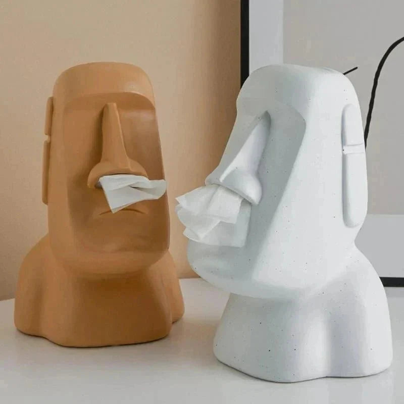BowLift | Tissue box in Easter Island statues design