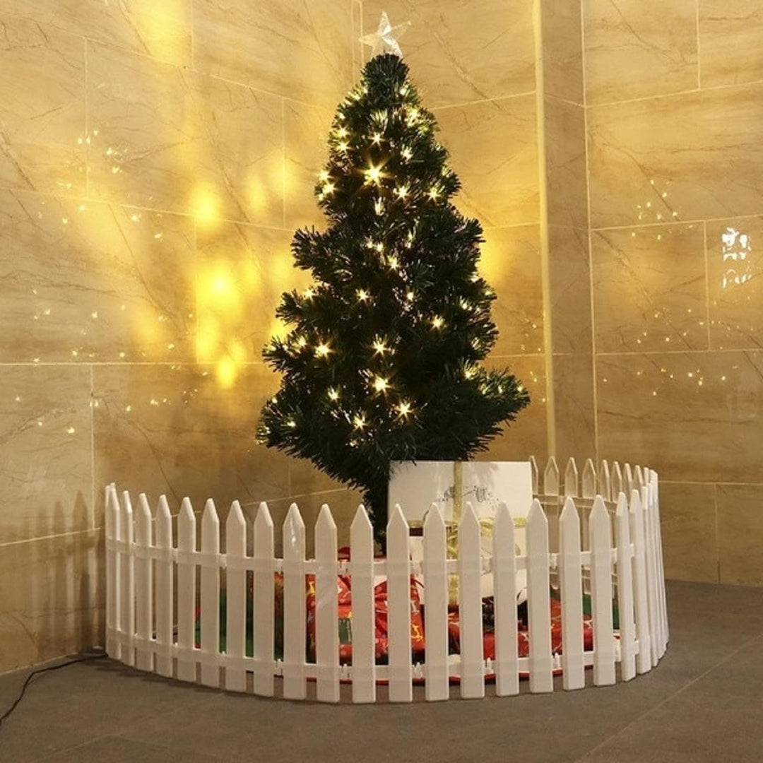 BowLift | Christmas Tree Fence - Christmas White Fence for Home Decor Easy to Assemble