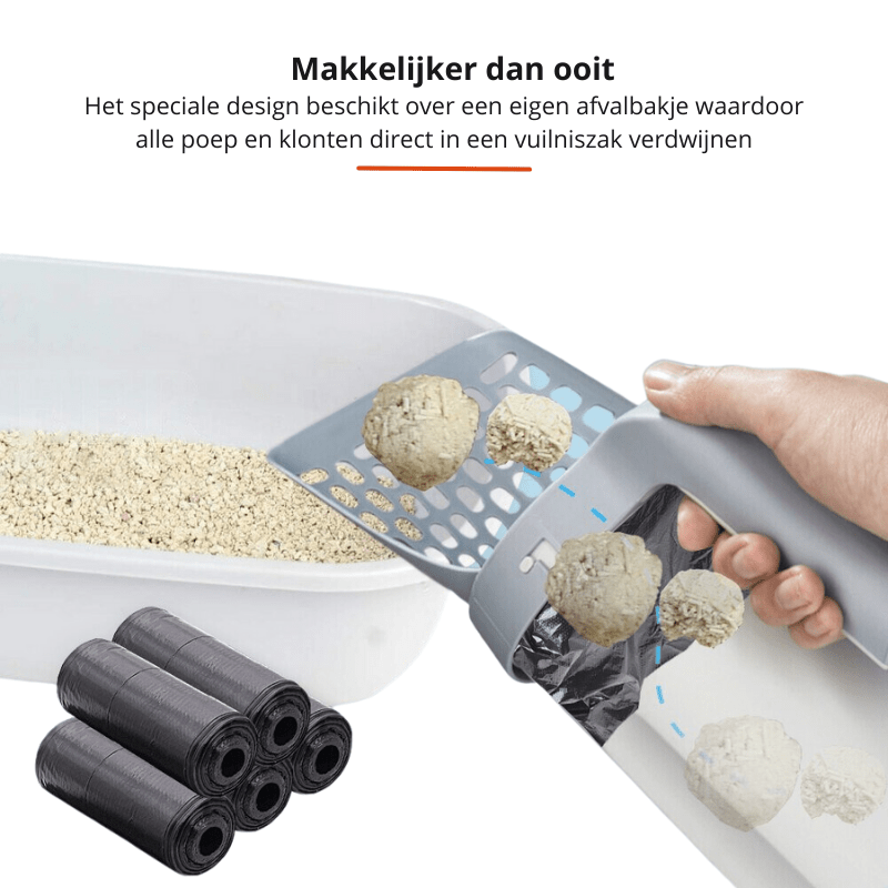 BowLift | QUICKCLUMP – Cat Litter Scoop with Built-In Odor-Blocking Waste Container