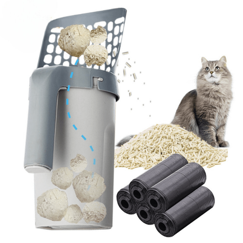 BowLift | QUICKCLUMP – Cat Litter Scoop with Built-In Odor-Blocking Waste Container
