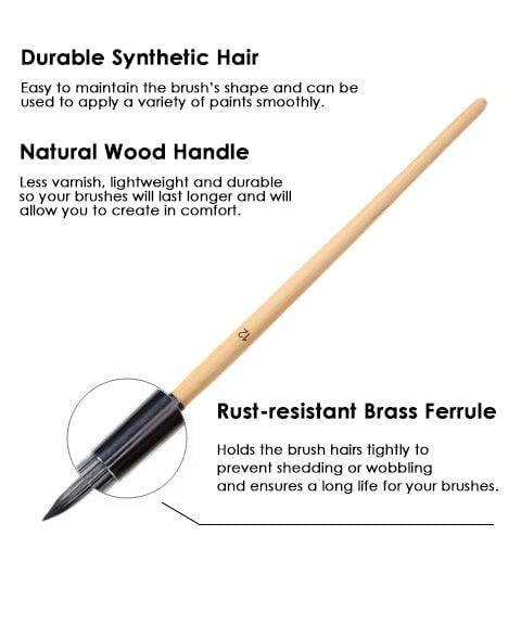 Brush set 24-piece with roll-up case and palette knife | Bowlift
