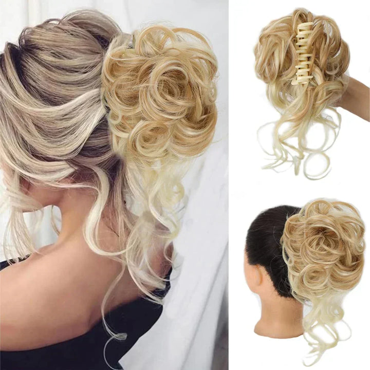 BowLift | Curly Hair Bun – Clip-in Hair Piece with Volume and Natural Look