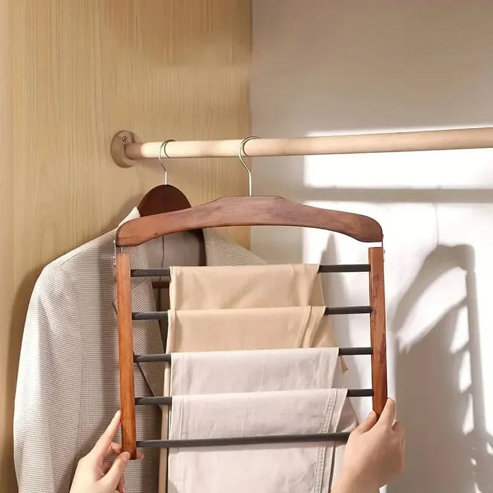BowLift | Multi-Bar Wooden Clothes Hanger with Premium Finish