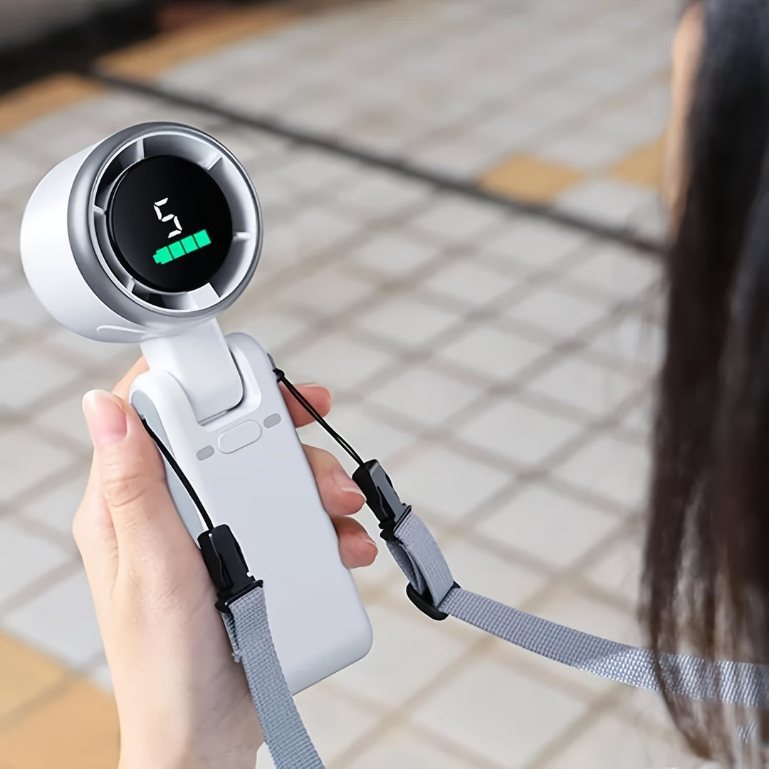 USB rechargeable handheld fan with 5 speeds | Bowlift