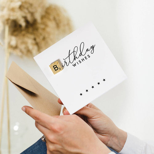 Birthday Scrabble Tiles Decorated Card | Bowlift