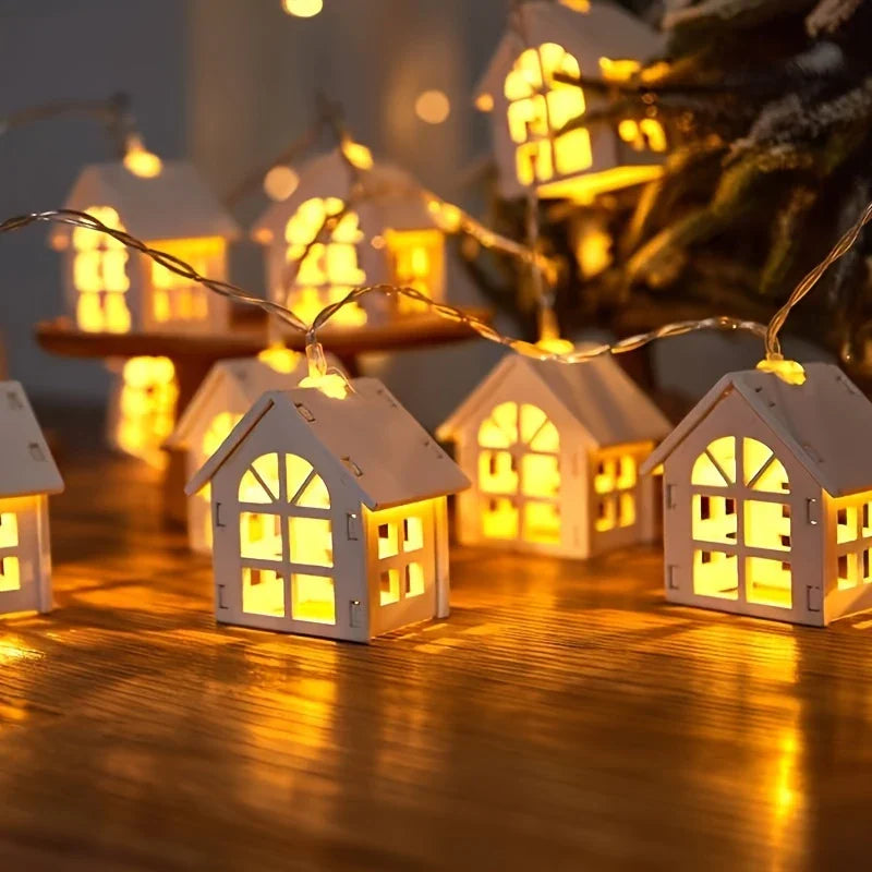 BowLift | LED fairy lights with mini houses - Decorative Christmas lighting for indoor use