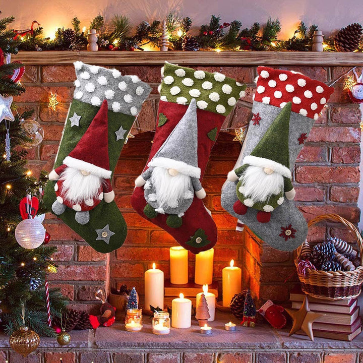 BowLift | Christmas Decorative Supplies Lambswool Three-dimensional Christmas Socks