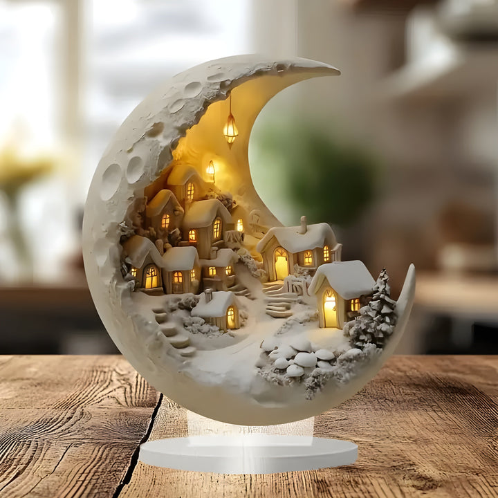 MoonlitHaven - Enlightened Moon City for elegant decor Bowlift