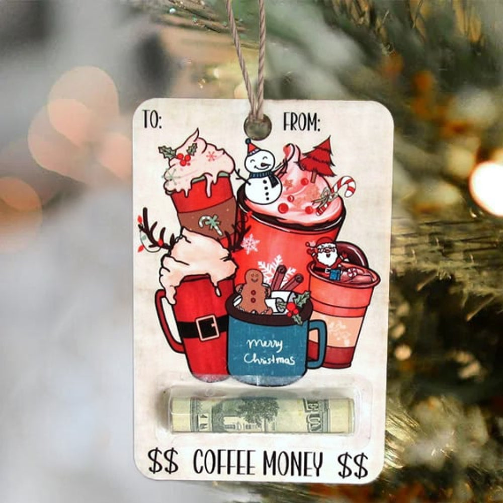 BowLift | Christmas Wooden Money Holder Ornament