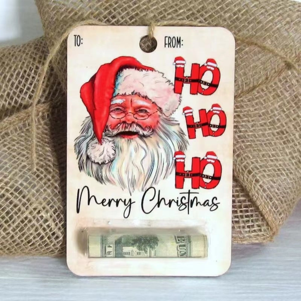 BowLift | Christmas Wooden Money Holder Ornament