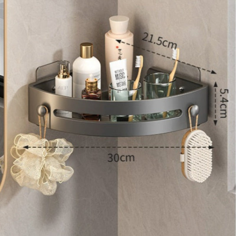 No-Drill Triangle Shower Shelf | Bowlift