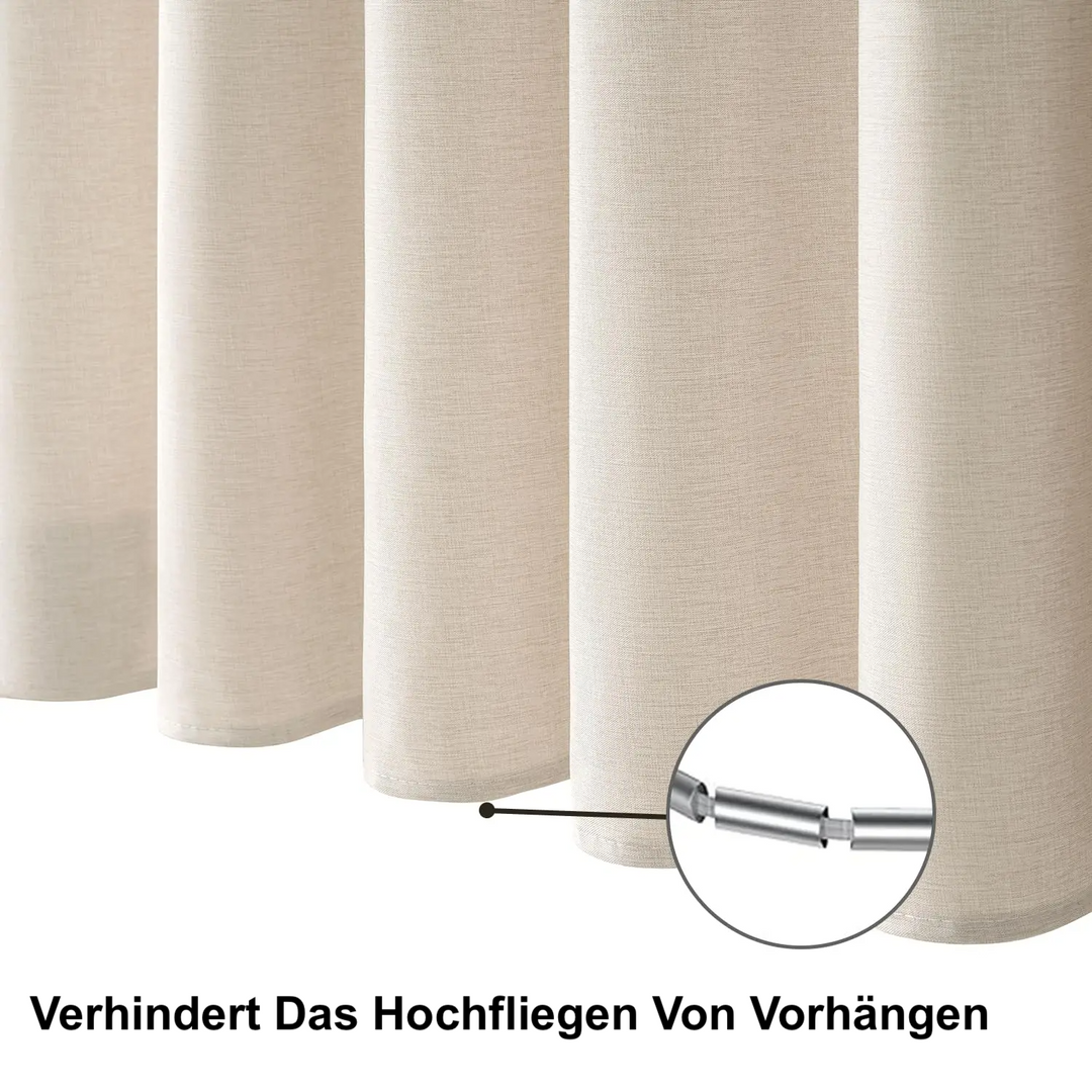 Luxurious shower curtain made of linen – Waterproof and thick artificial linen Bowlift
