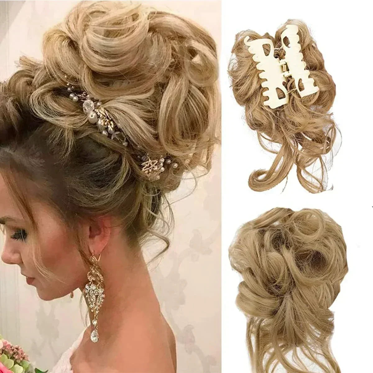 BowLift | Curly Hair Bun – Clip-in Hair Piece with Volume and Natural Look