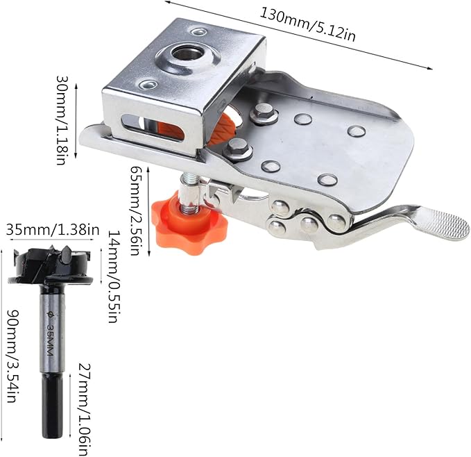BowLift | Woodworking 35mm Hinge Boring Jig Hole Opener Kit