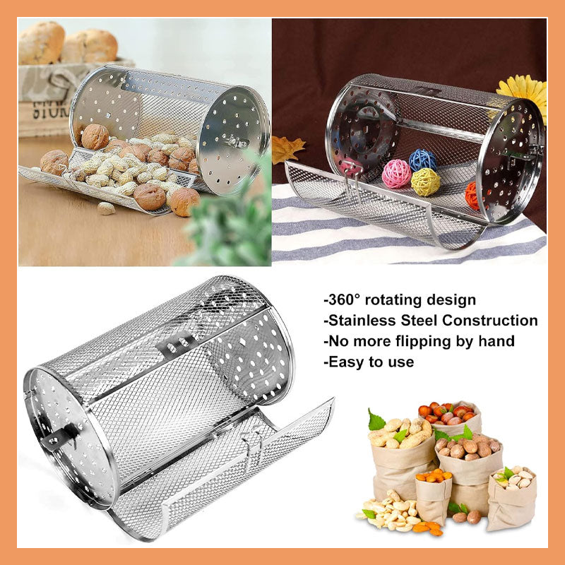 BowLift | Rotating Baking Cage | 360° Air Fryer Basket | Stainless Steel | Multi-Food Compatible