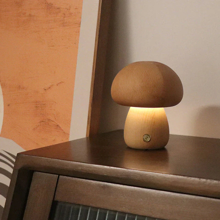 Atmospheric Wooden LED Night Light Bowlift