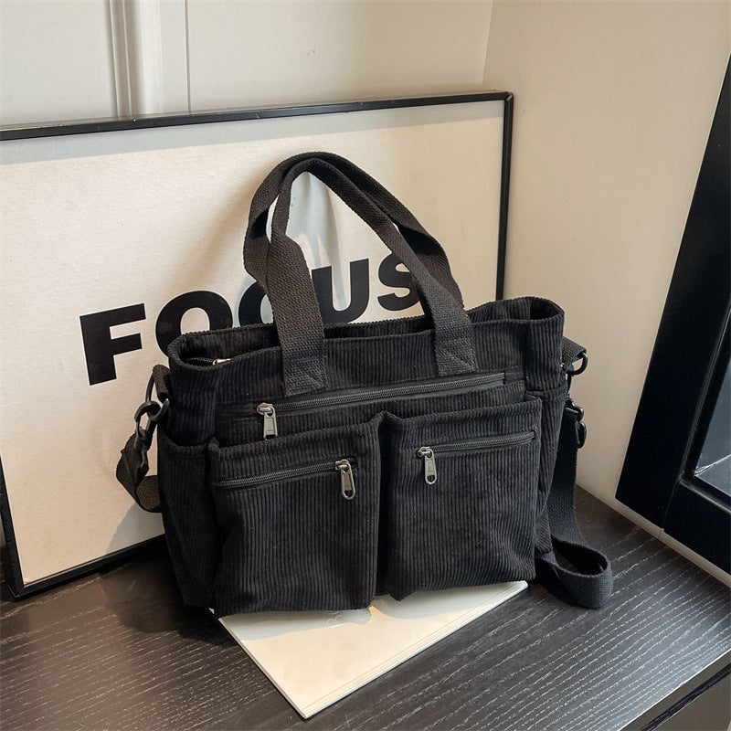 BowLift | Solid Color Corduroy Tote Bag