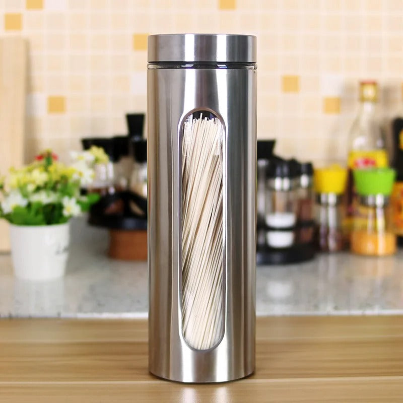 BowLift | Clear Glass Food Storage Jars with Airtight Lid