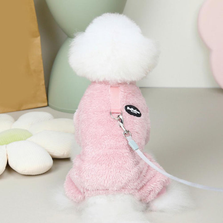 BowLift | Fleece Pet Elastic Jumpsuit with Pull Ring