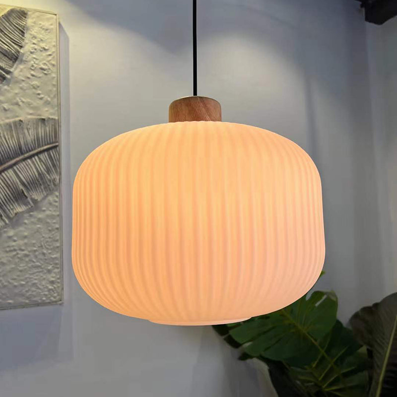 BowLift | VintageLight - Stylish wood and glass pendant lamp