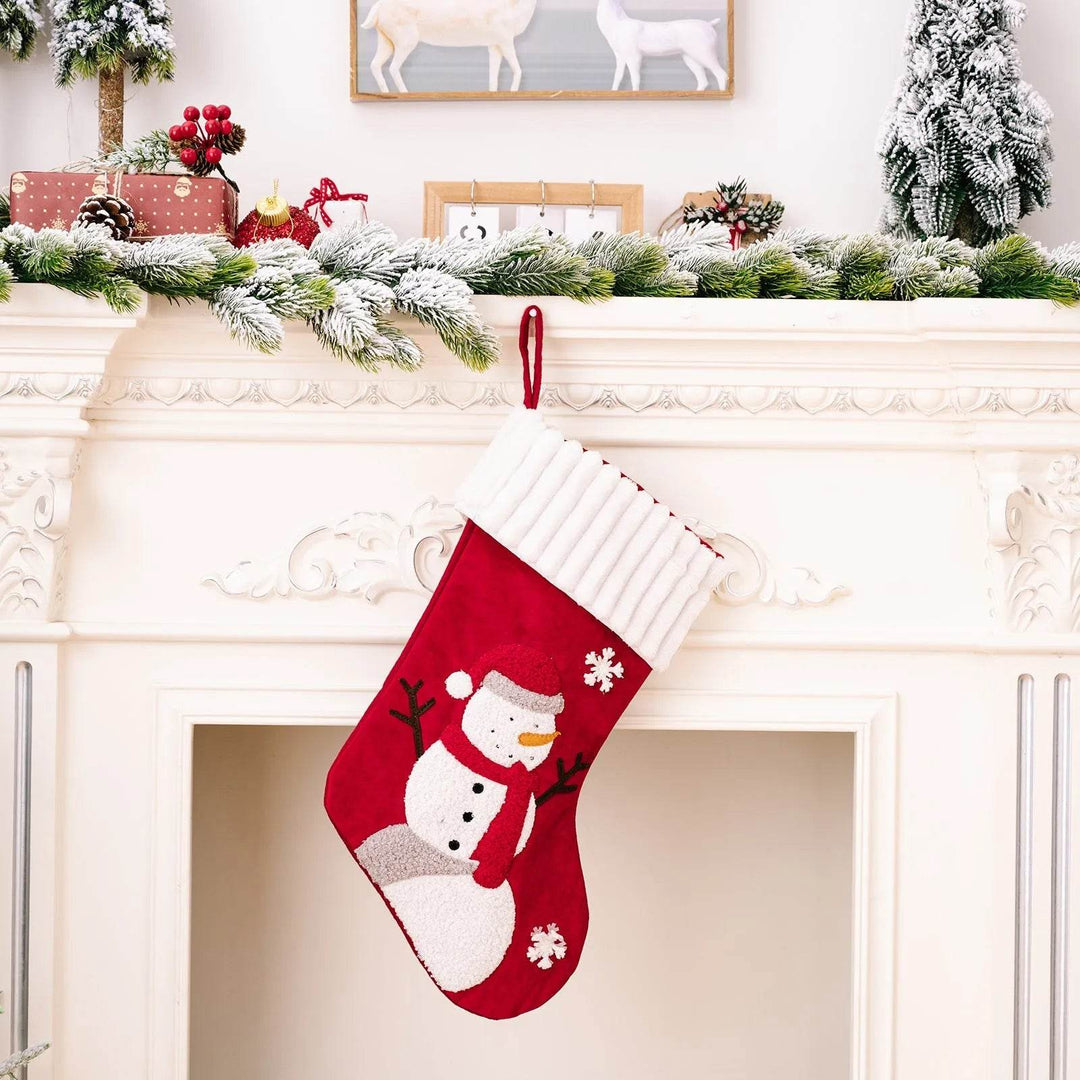 BowLift | Christmas Decorations Gold Velvet Patch Christmas Stockings