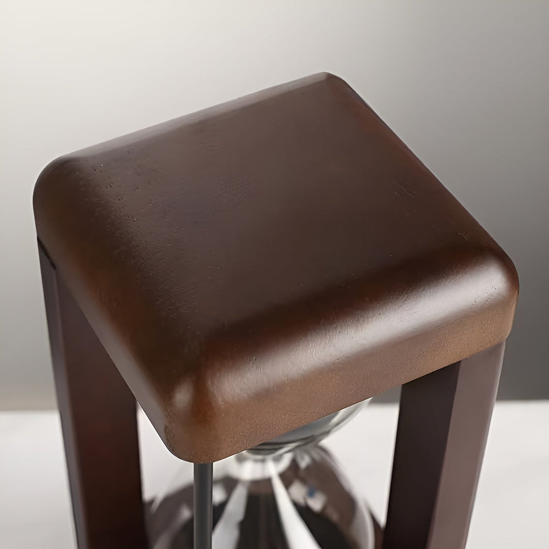 Wooden Hourglass 30 Minutes – Solid Wood Frame & Decorative | Ideal for Office and Home | Bowlift