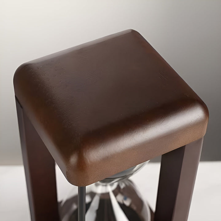 Hourglass with Solid Wood Frame – High Quality and Decorative | 30 Minutes for Office, Desk, and Home | Bowlift