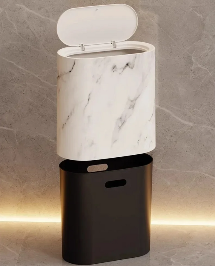 Nordic Marble Design Trash Can Bowlift