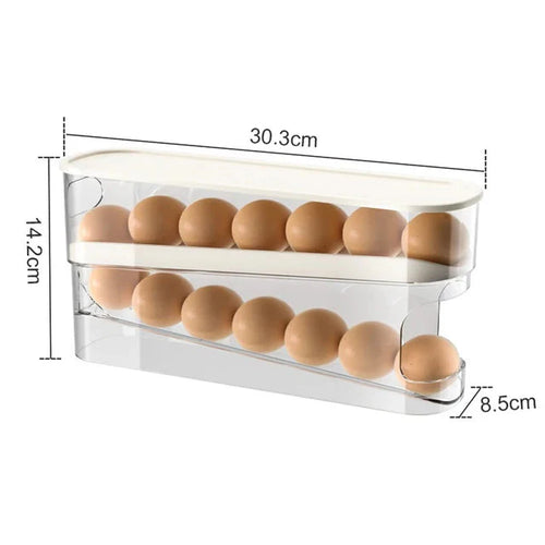 Egg Storage Box Automatic Scrolling Egg Holder Egg Storage Rack | Bowlift