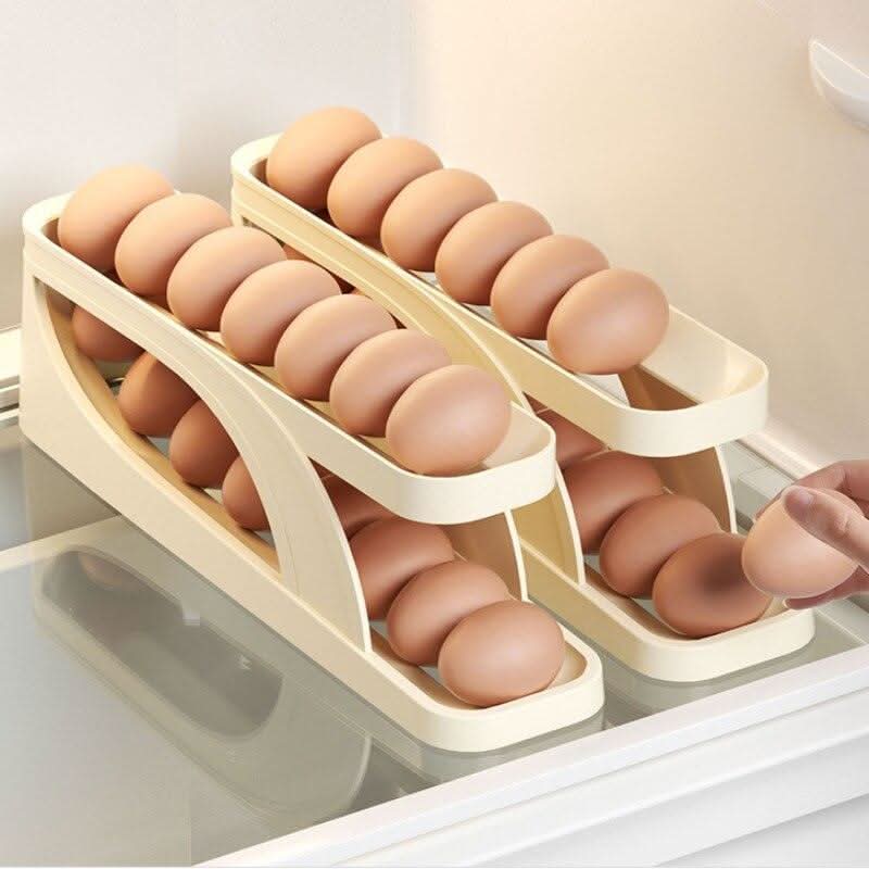 BowLift | Automatic Rolling Egg Storage Rack for Fridge
