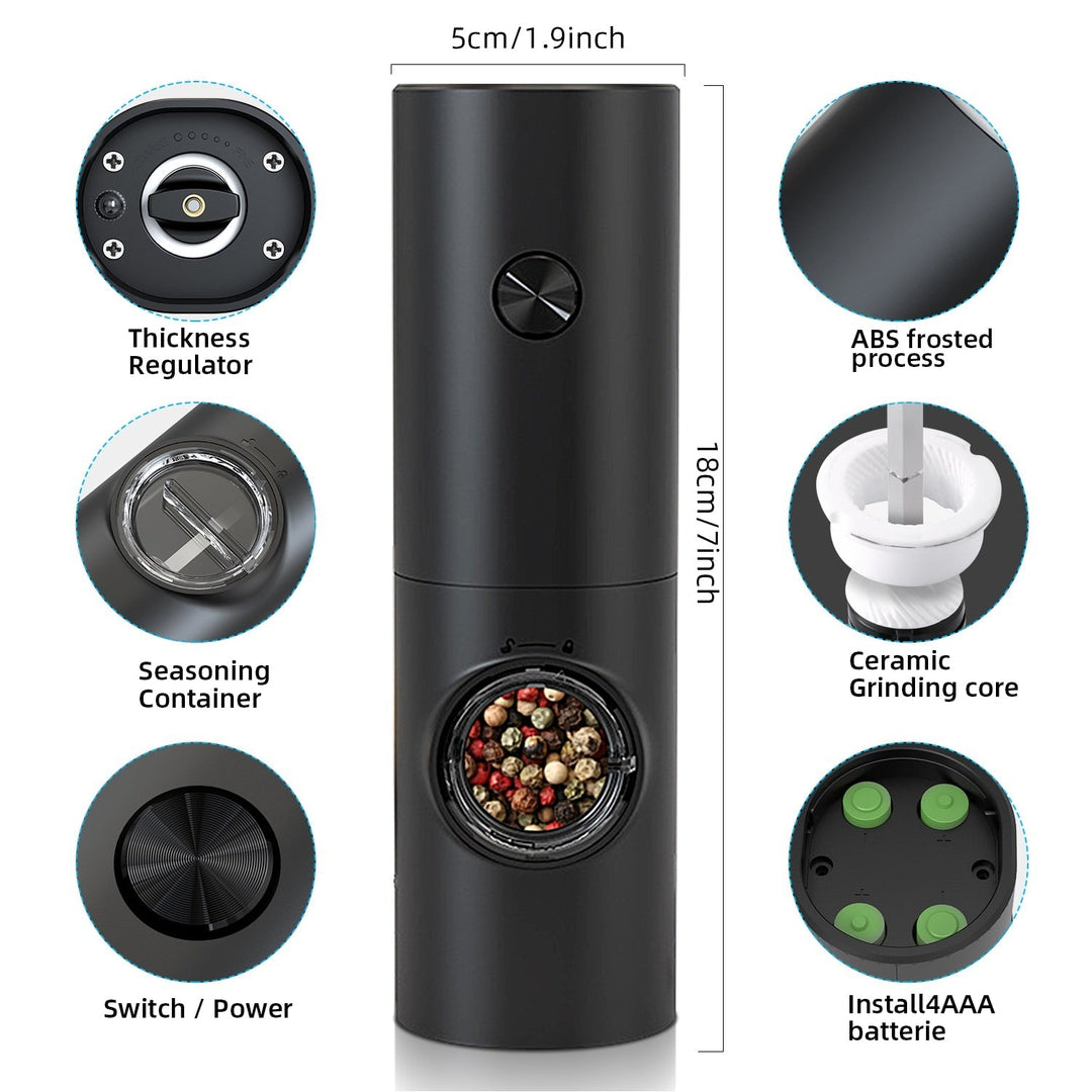 Electric Automatic Mill Pepper And Salt Grinder With LED Light | Bowlift