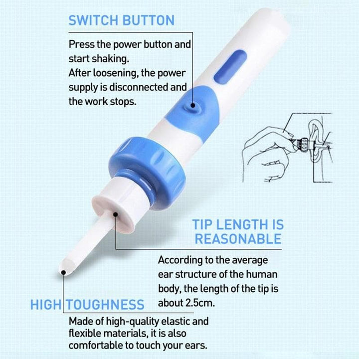 Ear cleaner with vibration and vacuum – Safe and painless for adults & children | Bowlift