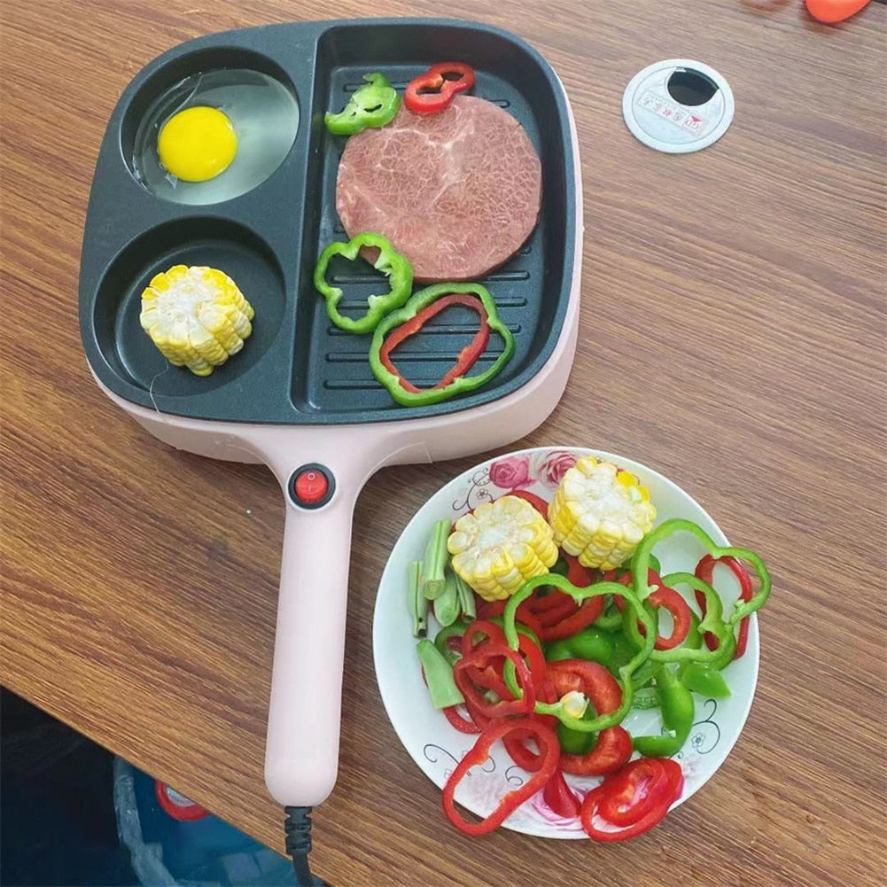 Electric Griddle Frying Pan 3-in-1 Non-Stick Divided Grill Pan | Bowlift