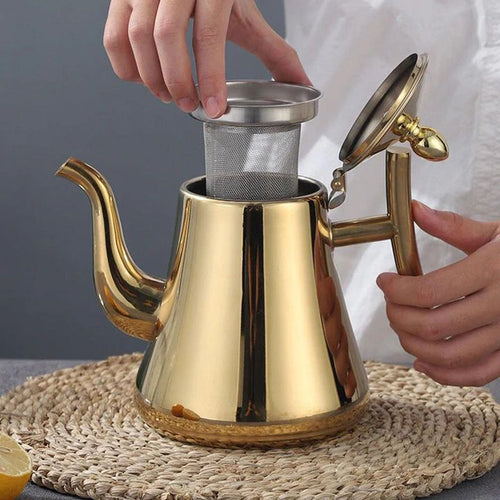 BowLift | Stylish Infusio Teapot - made of Stainless Steel for Perfect Tea Moments