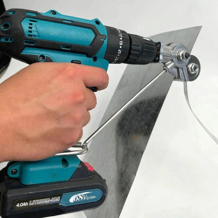 BowLift | GyroCut – Drill Attachment for Safe & Effortless Sheet Metal Cutting