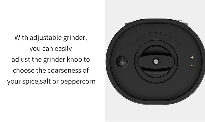 Electric Salt Pepper Grinder Set USB Rechargeable Automatic Spice Mill | Bowlift