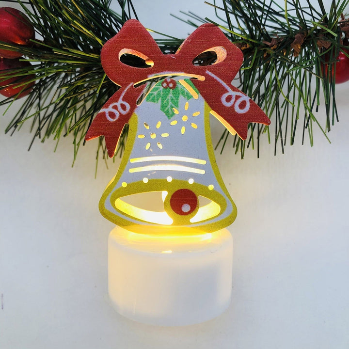 BowLift | Electronic LED Christmas Candle Lamps - Set of 10 – Adorable Santa, Snowman & Tree Night Lights for Festive Home, Party, & Garden Décor