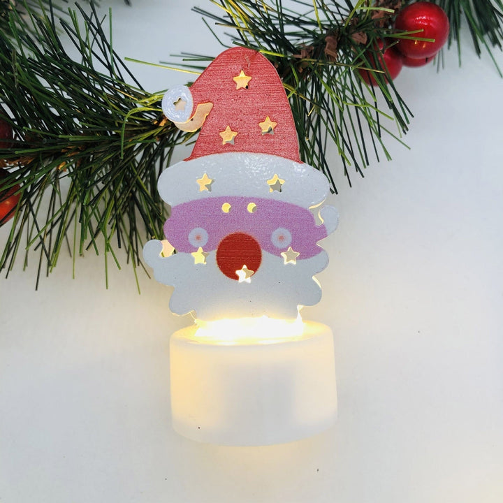 BowLift | Electronic LED Christmas Candle Lamps - Set of 10 – Adorable Santa, Snowman & Tree Night Lights for Festive Home, Party, & Garden Décor